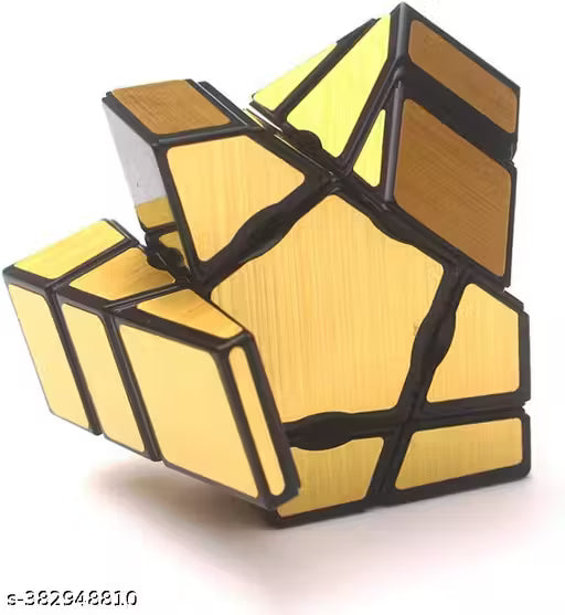 YJ Super Floppy Ghost Mirror Cube 1x3x3 Magic Speed Cube Brain Teasers Puzzle Toy for Kids, Gold