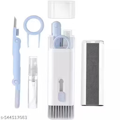 7 in 1 Multi-Function Laptop Cleaning Brush,Keyboard Cleaning kit,Gadget Cleaning kit Duster Key-Cap Puller for Laptop,Monitor,Keyboard and Earphones with Spray Bottle