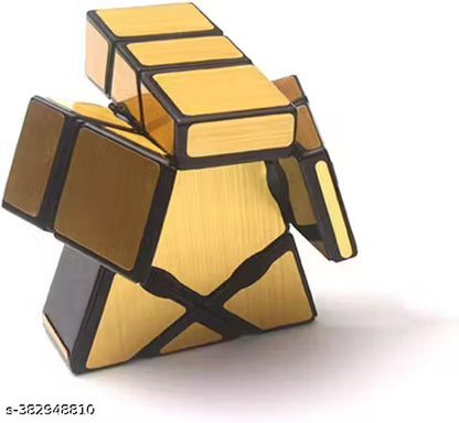 YJ Super Floppy Ghost Mirror Cube 1x3x3 Magic Speed Cube Brain Teasers Puzzle Toy for Kids, Gold