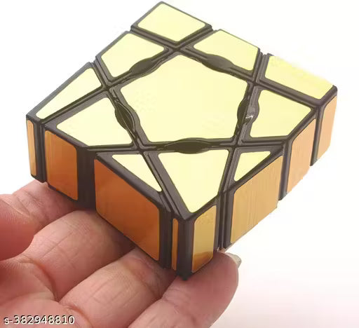 YJ Super Floppy Ghost Mirror Cube 1x3x3 Magic Speed Cube Brain Teasers Puzzle Toy for Kids, Gold