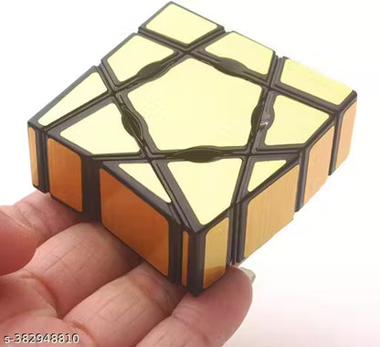 YJ Super Floppy Ghost Mirror Cube 1x3x3 Magic Speed Cube Brain Teasers Puzzle Toy for Kids, Gold
